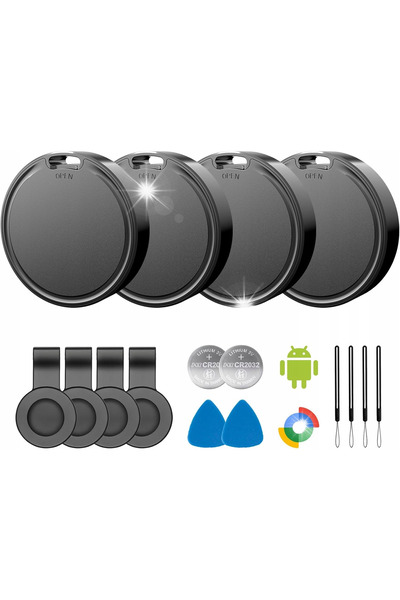 NO BRAND 4X Mitag Duo Tracker GPS Android și iOS pentru rucsac, chei, bagaje