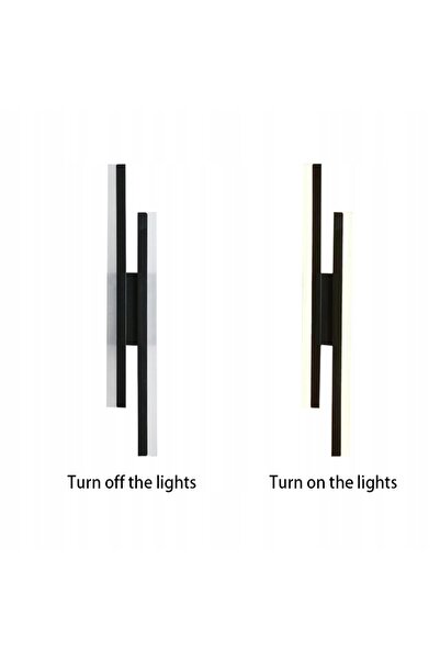 NO BRAND Lampă de perete LED neagră, modernă, pentru living și hol, 3000K 16W