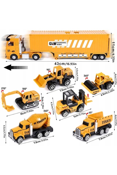 NO BRAND Mașină camion arcuri de camion auto macara de camion excavator beton...