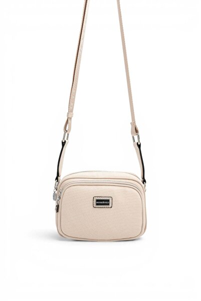 Silver Polo Beige - Beige Honeycomb Women's Crossbody Bag Sp1111