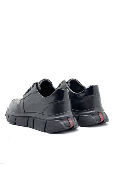 Derify Genuine Leather Men's Casual Shoes – Thick Sole, Lightweight, Orthopedic, Ultra Comfortable, Daily Sneaker