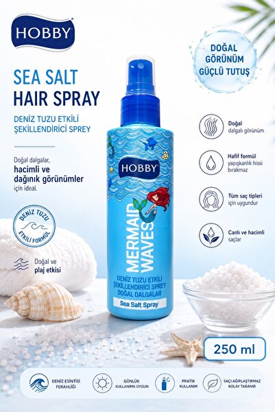 Hobby Sea Salt Hair Spray, Deniz Tuzu 250 ml