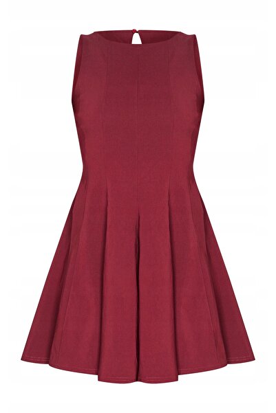 NO BRAND Prettylittlething 36 Rochie mini dreaptă, plisată, fără mâneci, bord...