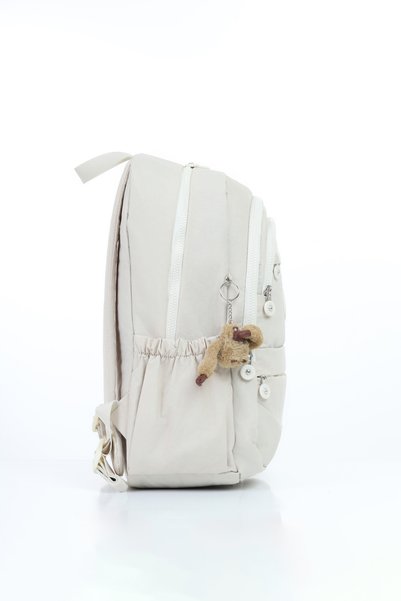 Vital Ergonomic Klinkir Fabric, 5 Compartments, Waterproof and Large Volume School & Sports & Daily Backpack -Ekru