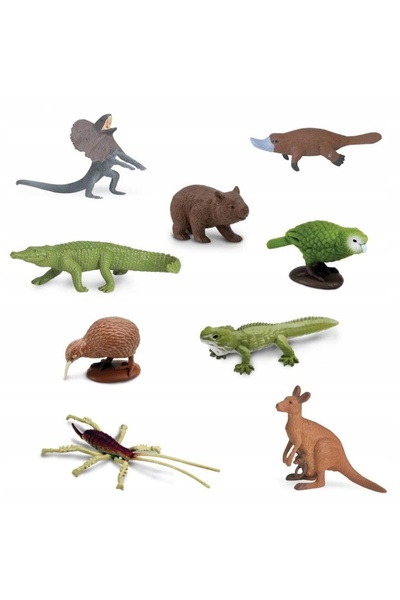 NO BRAND SAFARI LTD FIGURINE ANIMALE ÎN TUBURI AUSTRALIA PACHET DE 9 BUCĂȚI C...