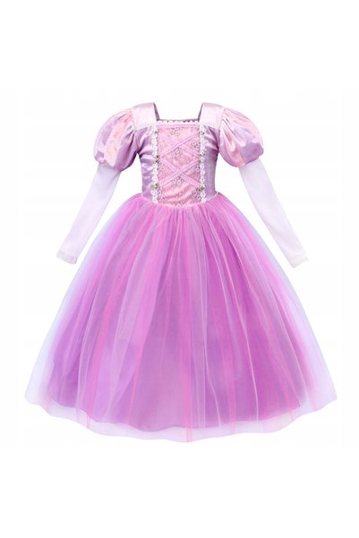 NO BRAND Rochie de prințesă, costum tutu roz pentru fetițe, carnaval 128 134 cm