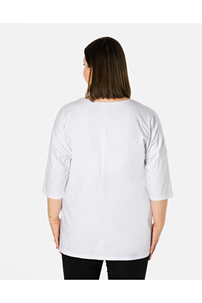 NO BRAND Bluză tunică lungă de damă, mărimi mari 5075-1