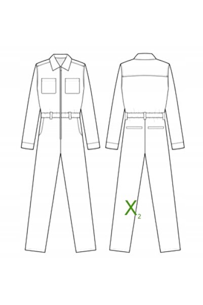 NO BRAND Salopetă verde cu picioare lungi și drepte Dorothy Perkins 46