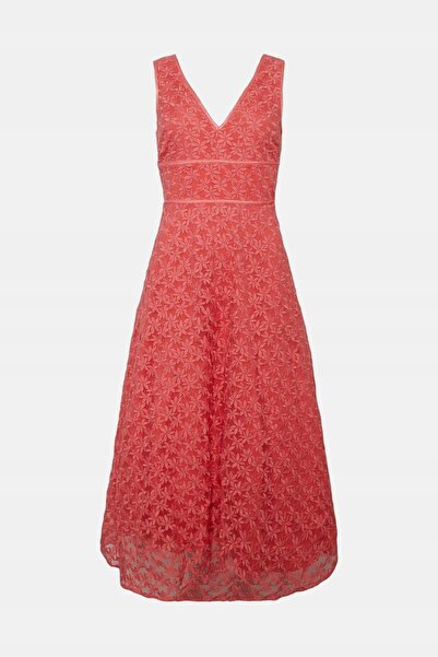 NO BRAND Rochie evazată cu broderie corsaj 36