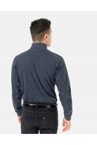NO BRAND Pulover subțire elegant cu guler înalt pentru bărbați Arek, 100% bum...