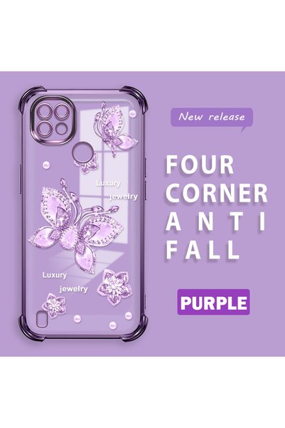 ucuc Realme C21 Compatible Transparent Back Panel Four-Corner Reinforced Impa...