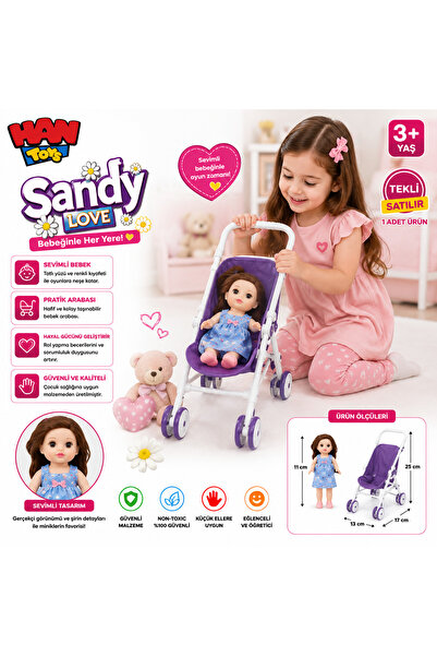 Han toys Sandy Love Mini Oyuncak Bebek – Taşınabilir Moda Bebek