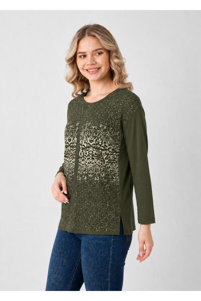 Orly More Viscose Fabric Mini Slit Long Sleeve Printed Mother's Combed Cotton...