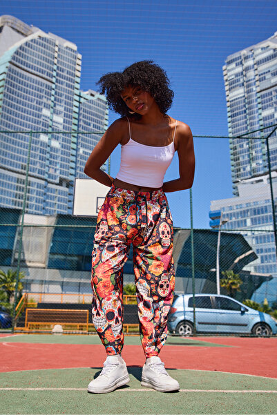 Superbluemexico Women's Street Style Loose Baggy Trousers