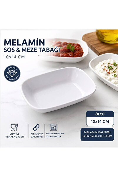 BİZ ZÜCCACİYE Melamin Dikdörtgen Sos & Meze Kasesi 10x14