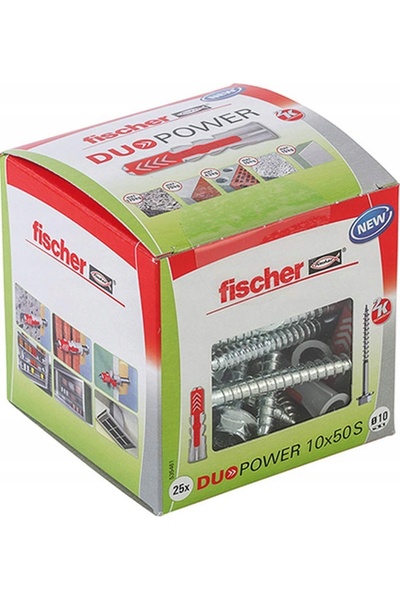 Fischer ROȚI EXTRASĂBĂNATE DUOPOWER 10X50 SHS CU ȘURUB 25 BUC.