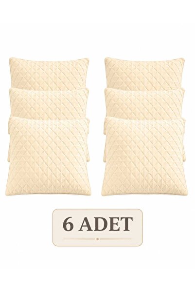 VentiSette 6 Adet 50x70 Cm Kapitone Desenli Fermuarlı Tela Yastık Koruyucu Alez