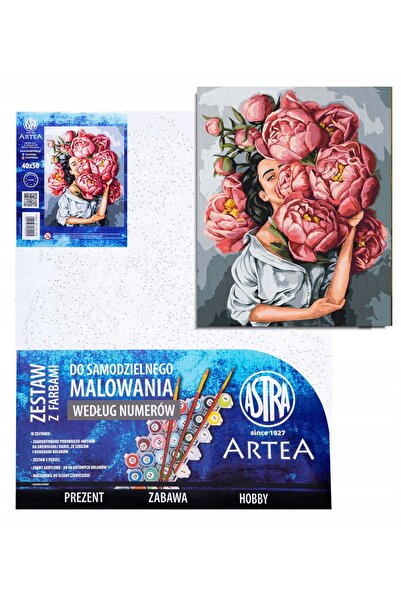 Artease Pictură pe numere 40x50cm cu flori Astra