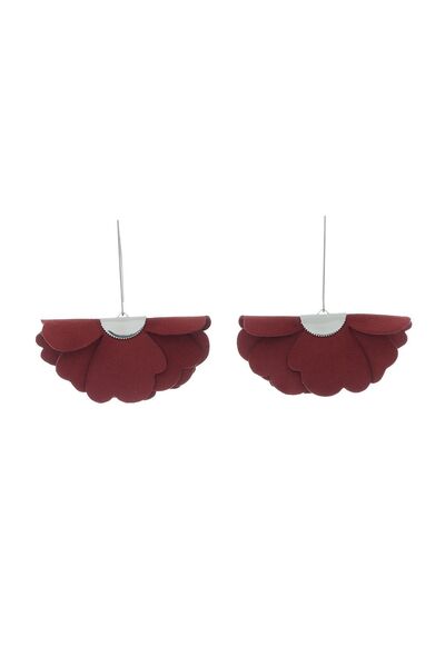 HAIArt Cercei Floare Mica - Rosu Bordo