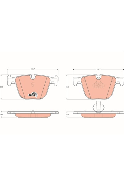 TRWELD TRW GDB1502 Set plăcuțe de frână, frâne pe disc