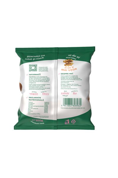 Sano Vita BISCUIȚI CU NĂUT ȘI NUCĂ 100G