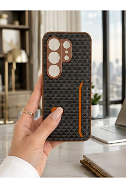 CaseTechnoo Tecno Camon 50 Pro Uyumlu Karbon Piramit Desenli Kartlıklı Premiu...