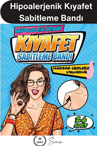 Svein #KıyafetBandı Hipoalerjenik Kıyafet Sabitleme Bandı Şeffaf 24 Adet Deko...