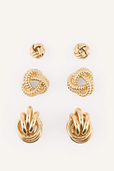DeFacto Women's 3-Piece Earring Set I1398Axns