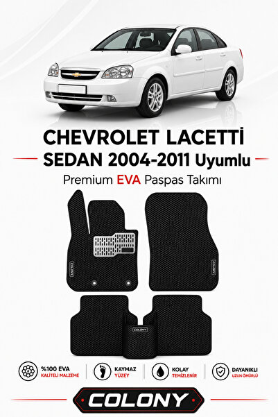COLONY Chevrolet Lacetti Uyumlu EVA Paspas Tam Set–Araca Özel,Kolay Montaj,Su...
