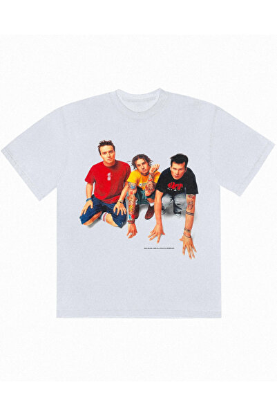 Grafftee Clothing Μπλουζάκι Blink 182 με στάμπα, unisex, oversized