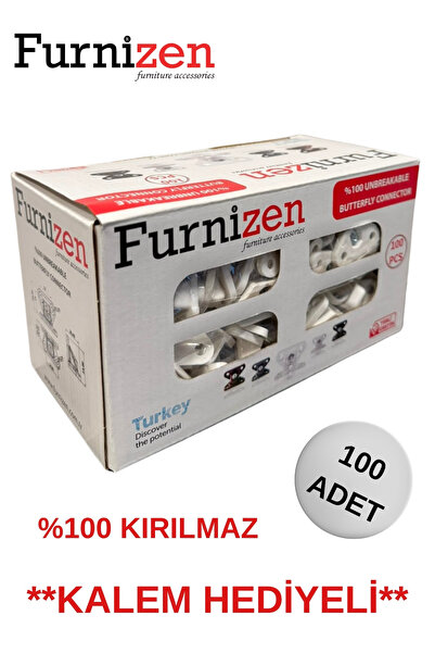 Furnizen Furniture Accessories KELEBEK AÇILI ÇEKTİRME T BAĞLANTI KÖŞE BİRLEŞT...
