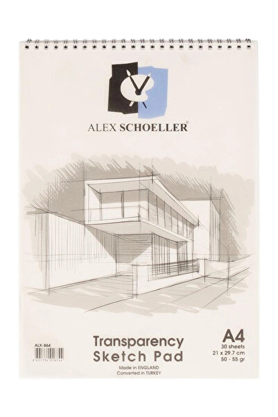 Alex Schoeller Alex A4 30-Pack Spiral Sketchpad 50/55 Grams (Alex-0864)