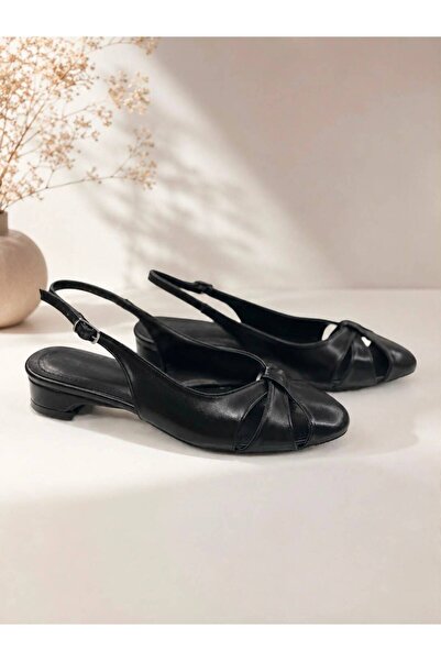 FİORE WOMEN Women's Daily Ballerinas Open Back Slingback Ballerinas Cross-Str...
