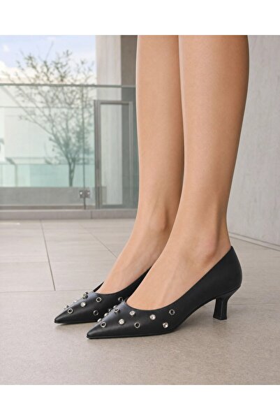 DERİ KABUSU Stone-Embellished Women's Heel Shoes 6217