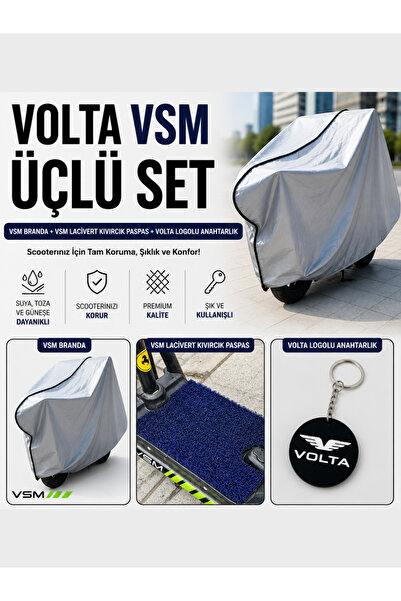 Volta Vsm Üçlü Set , Vsm Branda, Vsm Lacivert Kıvırcık Paspas ve Logolu Anaht...