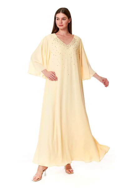 ELEGANZA LA MODE Yellow Jalabiya – ELM J 541