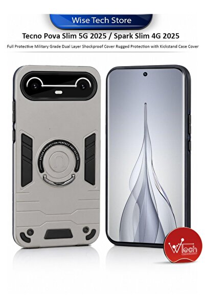 Wtech Tecno Pova Slim 5G 2025 / Spark Slim 4G 2025 Full Protective Military G...