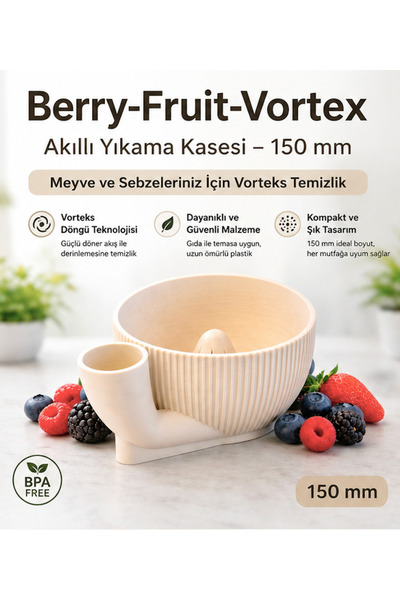 Omral TEKNOLOJİ Akıllı Meyve Sebze Pirinç Yıkama Kasesi Vorteks Su Akışlı Pra...