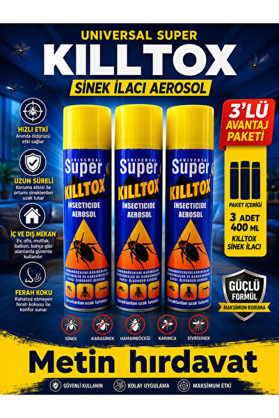 Genel Markalar KİLLTOX SİNEK İLACİ 400ml 3 ADET