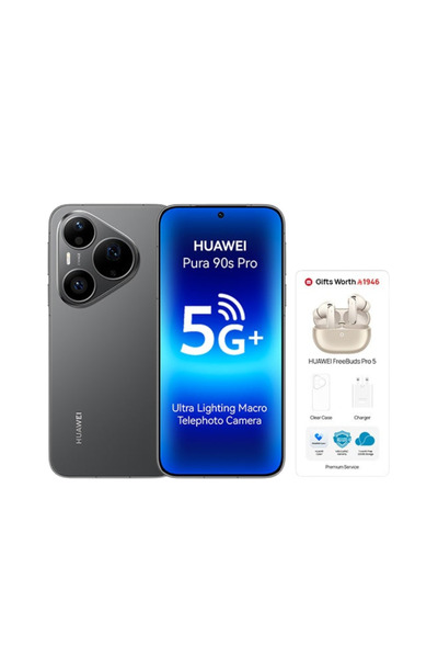 Huawei Pura 90s Pro 5G+ Dual SIM Mulberry Black 12GB RAM 256GB with FreeBuds ...