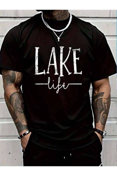 01THEONE تي شيرت صيفي كلاسيكي للرجال والنساء من القطن 100%، تصميم Lover Lake ...
