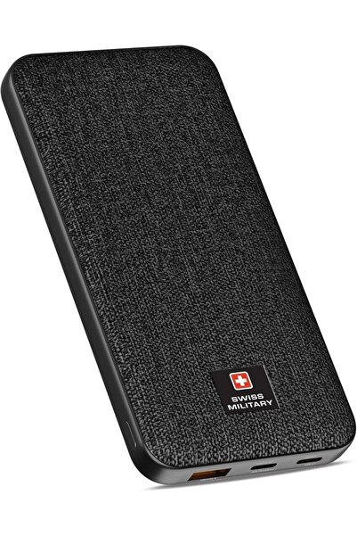 Swiss Military 10000Mah Slim Power Bank (Cable Included) - 20W Pd Fast Chargi...