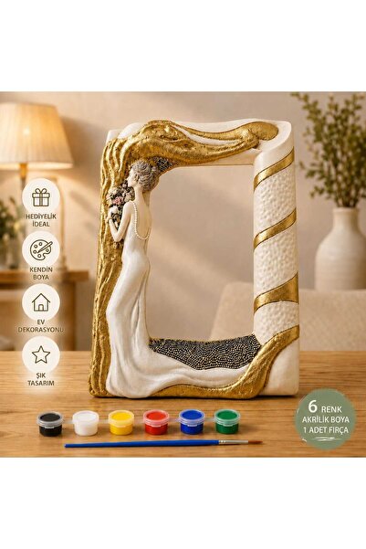 ABCPANO Boyanabilir Dekoratif Fotoğraf Çerçevesi 23x28 cm – Taş Tozu Seramik ...