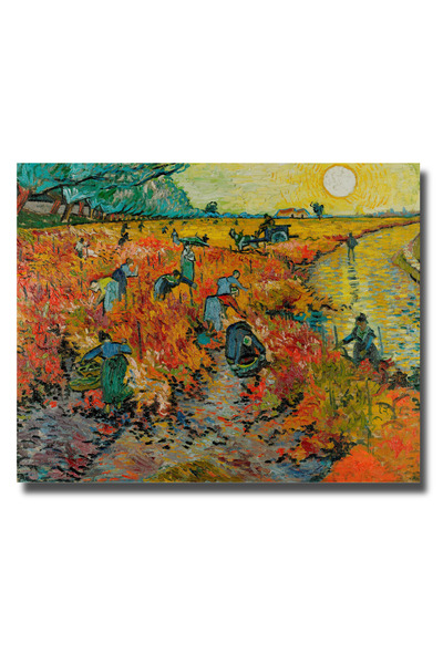 Rosaart Kırmızı Üzüm Bağı Posteri,Vincent Van Gogh The Red Vineyard at Arles,...