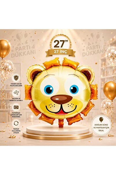 Parti Dükkanı 27 Inch Lion Figured Foil Balloon Large Size Helium Compatible ...