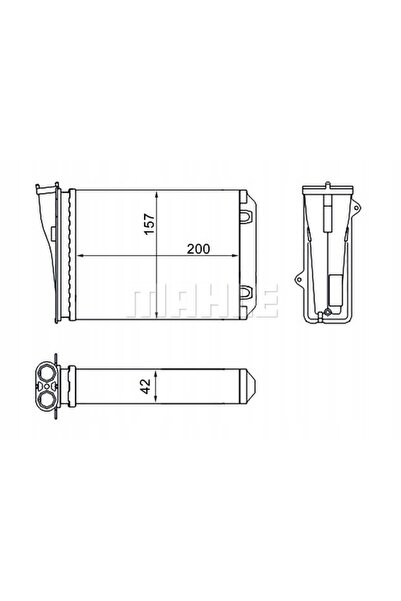 MAHLE MH AH274000S RADIATOR ÎNCĂLZITOR PEUGEOT 208 3/12-, 2008 04/13-