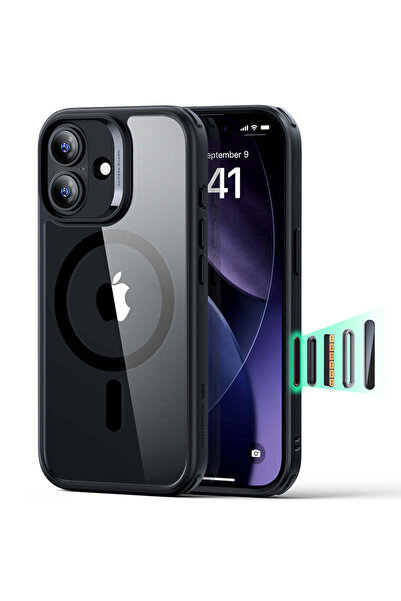 ESR Husă pentru iPhone 17, Classic Hybrid HaloLock, negru/transparent - negru...