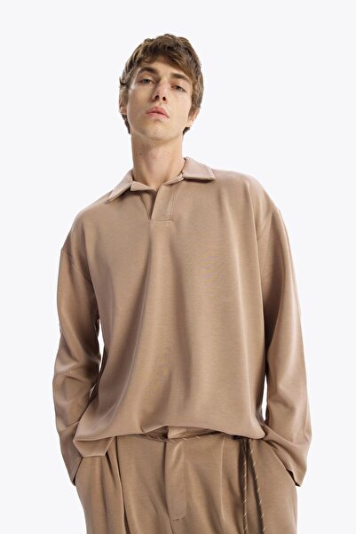 Hiccup GIESTO Tricou Polo Bărbătesc, Mânecă Lungă, Croială Lejeră