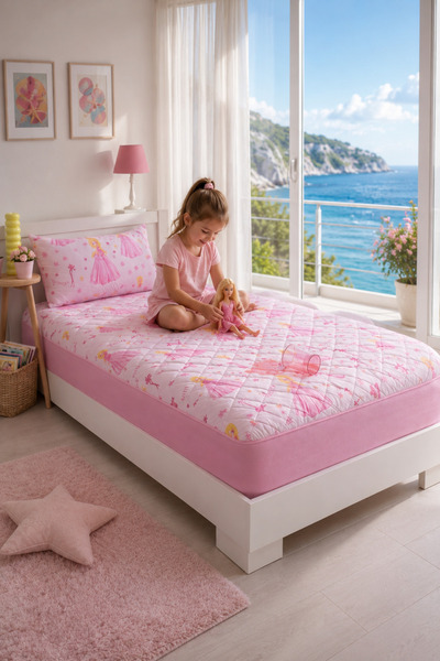 ELY PARKER Princess Single Quilted Fitted Waterproof Mattress Pad Set (1 Pill...