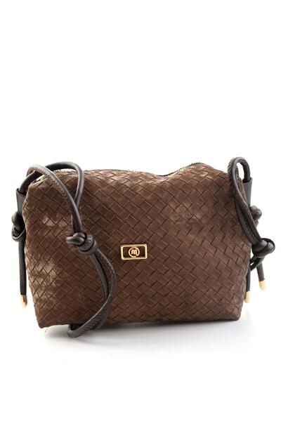 Bambi Kahve Baskı Nubuk Kadın Postacı Çanta C06650267924
